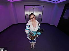Vr Conk Chubby Brunette Mei Rides Huge Cock In Overwatch Cosplay