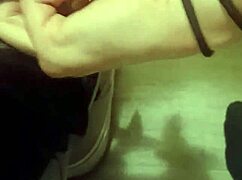 Friend has fun trashing my sneakers.