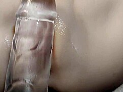 Fake Cock Penetrates Her Hairless Pussy in a Double Penetration Fetish Scene