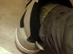 Friend has fun trashing my sneakers.