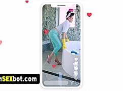 60s retro style housewife sexy cam show ends in a quick fuck session for our viewing pleasure with big tits blowjob