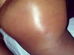 Juicy ebony ass massage bent over fucking