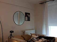 Hot Skinny Raver Girl Twerks Big Ass In Fishnet Stockings, Naked And Sexy