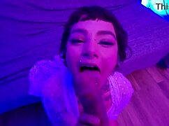 does this cute alt teen fuck and swallow cum?