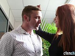 Is This Clothed Redhead Jerking Off A Loser?