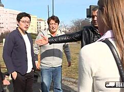 Beautiful sarah kay gets cum shot on big ass in public hardcore!