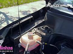 섹시 아시안 라티나가 거리에서 섹스하다 걸려 - 큰 엉덩이 - Lina Nakamura - John Coffee