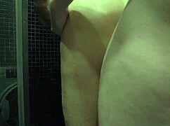 horny milf gives incredible deepthroat blowjob in bathroom