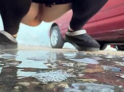 creampie cleanup in sex shop