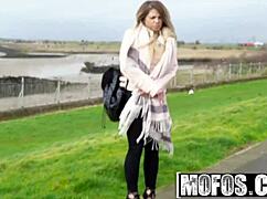 Student Bella Scaris Boldly Sucks Cock For Tuition Outdoors