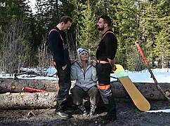 Sexy Snowboarder Brittany Bardot Invites Lumberjacks Back For Dp Threesome Gp2970