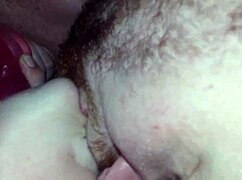 Double Dicking Wife with Dildo! Sucking It While Fucking Her Pussy!