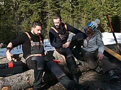 Sexy Snowboarder Brittany Bardot Invites Lumberjacks Back For Dp Threesome Gp2970