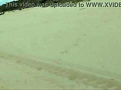 Guy spills milk on nude beach