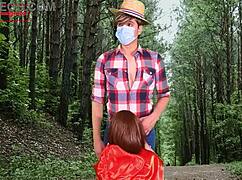 Little Red Riding Hood Riding In Cosplay For Cum!