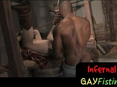 i'm tied down gettin fisted as submissive gay