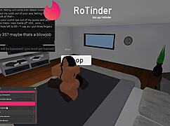 Karakter Roblox main sebagai pelacur dalam roleplay dengan kontol hitam besar
