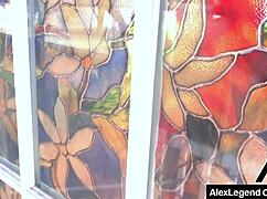 hot babe alex more gets her big hairy pussy stuffed and stretched by alex legend