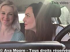 Lucky Guy's First Time Sucked By Two Blondes On Roadside