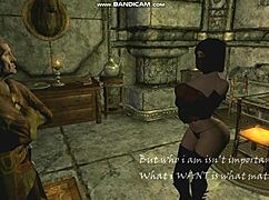 so in skyrim, anri the seducer ends up getting fucked hard by raerek in this wild scene