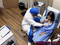 aria nicoles undergoes her kinky physical exam