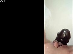 Latina milf plays with shaved pussy using dildo