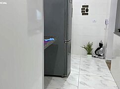 i love cleaning for my boss and teasing with my short shorts as a latina maid