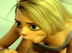 real teen elsa from frozen makes porno with bbc in public bathroom, cumshot?