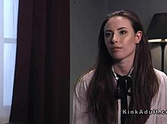 Tied Up Brunette Receives Flogging And Anal Treatment