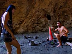 Asian slut Sharon Lee gets deep ass fucked outdoors 😈