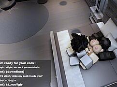 roblox cum loving slut ends up soaked in sex with big ass