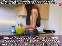 zierliche deutsche teen gets her small ass stretched in the kitchen for first anal