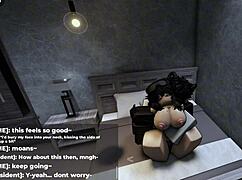 roblox cum loving slut ends up soaked in sex with big ass