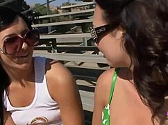 Lesbian Skater Girl Follows Brunette Back Home to Use Anal Sex Toys