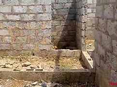 outdoor stroll turns into babe fucking in the yard?