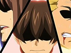 Brunette Schoolgirl Fucks Students In The Bathroom With Big Tits