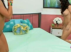 Lesbian Skater Girl Follows Brunette Back Home to Use Anal Sex Toys