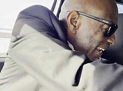 Old black man fucks petite brunette hard in ass outdoors