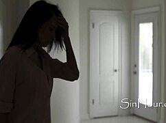 Spanking turned this straight milf lesbian for her tiny stepdaughters. She fingered them hard in the group scene