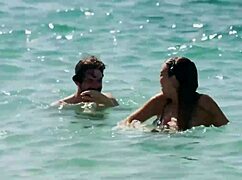 regina blandón shows nipple in bikini like a town boyfriend 2019