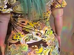 Look at Joan Day Flaunting Her Curvy Body in See-Through Tights!