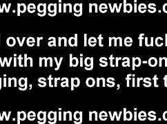 she's pegging him roughly, can he handle it?