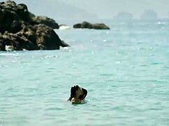 regina blandón shows nipple in bikini like a town boyfriend 2019