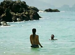 regina blandón shows nipple in bikini like a town boyfriend 2019