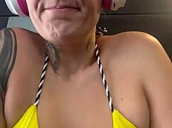 Sweaty And Wet At Gym In Front Of Copacabana Beach With Wet Pussy Full Of Salt