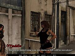 Brunette with big tits plays sandstorm game part four