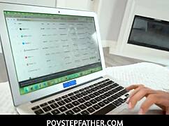 Pov stepfather enjoys hot teen stepdaughter april olsen