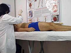 Cock Rises Before Nurse's Eyes