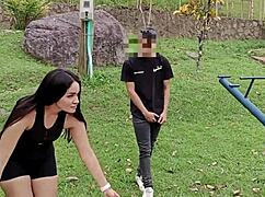 Risky Outdoor Fun With Horny Stepsister's Big Ass
