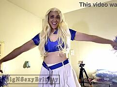 I messed up big n sexy britney's cheerleader blowjob and anal scene